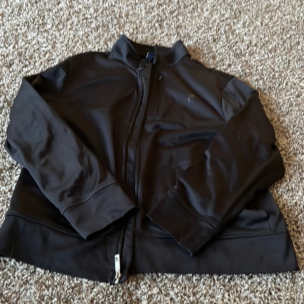 men’s XL (but appears to run a bit smaller) black FILA sport jacket used
